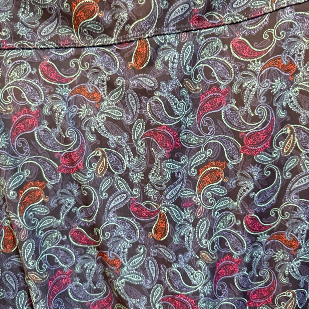 Greg Norman Collection Blue Paisley Skirt - Picture 2 of 13